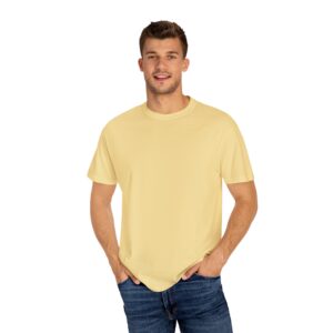 “Chase the Sunshine” Premium Cotton T-Shirt – Light Yellow