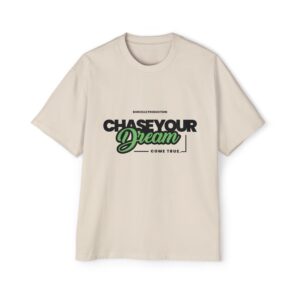 “CHASE YOUR DREAM” Printed T-Shirt – Unisex Slogan Tee in 5 Colors
