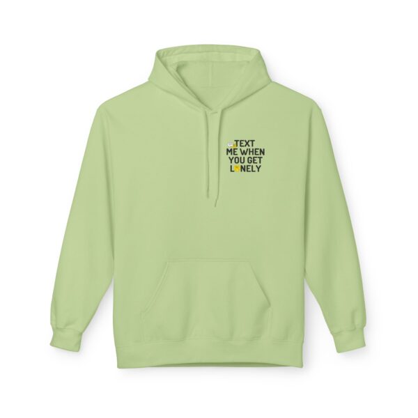 "Text Me When You Get Lonely" Hoodie – Front & Back Print, Unisex - Image 4