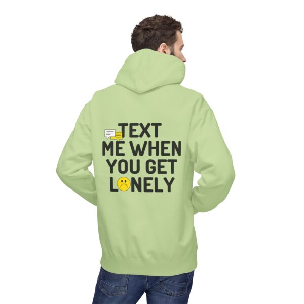 "Text Me When You Get Lonely" Hoodie – Front & Back Print, Unisex - Image 6