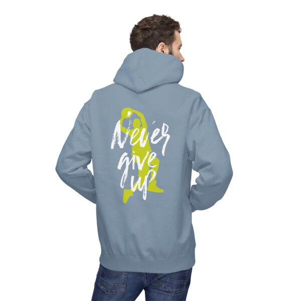 Never Give Up Printed Hoodie – Unisex (4 Colors) - Image 9