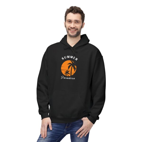 Summer Paradise Palm Hoodie – Unisex (4 Colors) - Image 2