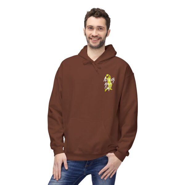 Never Give Up Printed Hoodie – Unisex (4 Colors) - Image 5