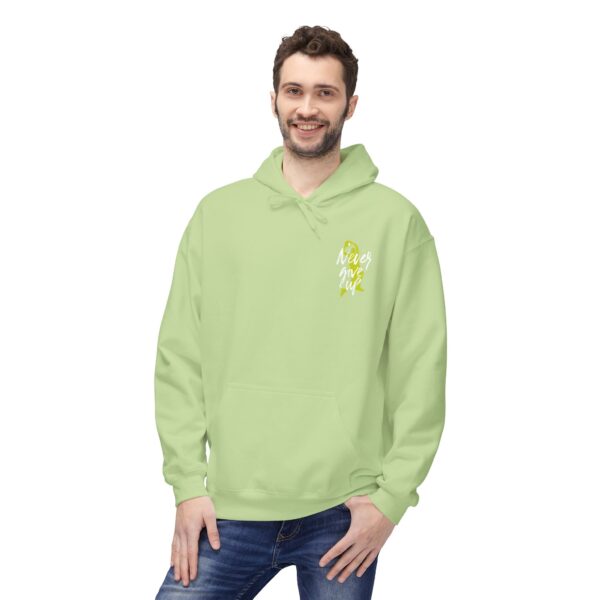 Never Give Up Printed Hoodie – Unisex (4 Colors) - Image 2