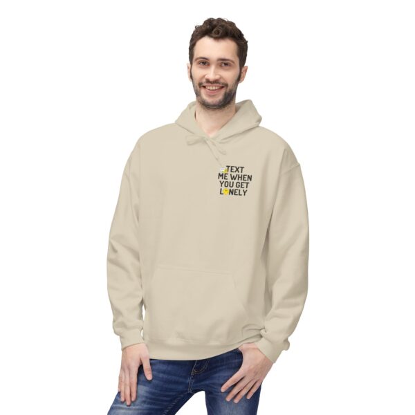"Text Me When You Get Lonely" Hoodie – Front & Back Print, Unisex - Image 8