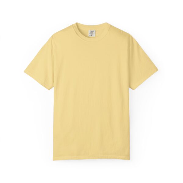 “Chase the Sunshine” Premium Cotton T-Shirt – Light Yellow - Image 2
